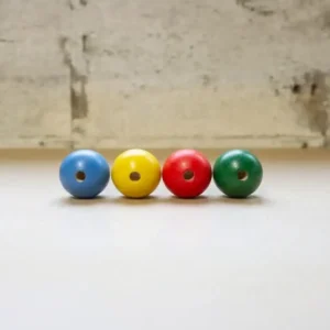 Boule en bois colorée